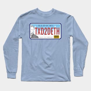 Illinois Land of Liberals Taxes to Death License Plate Long Sleeve T-Shirt